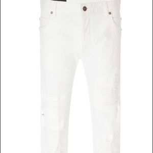 Balmain White Men Jeans
